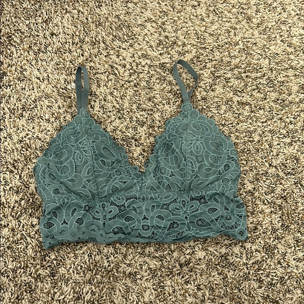 Lace Bralette in Teal